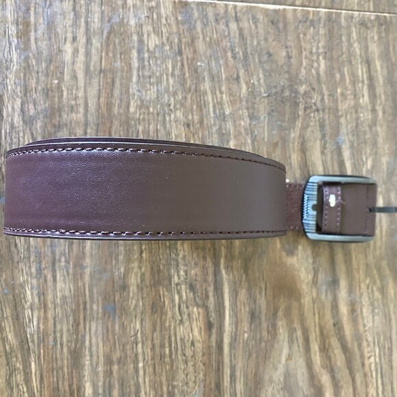 Johnnies Jeans Bonded Leather Belt 36-38 x 1.5", Brown  for Men , Like NEW - Picture 1 of 6